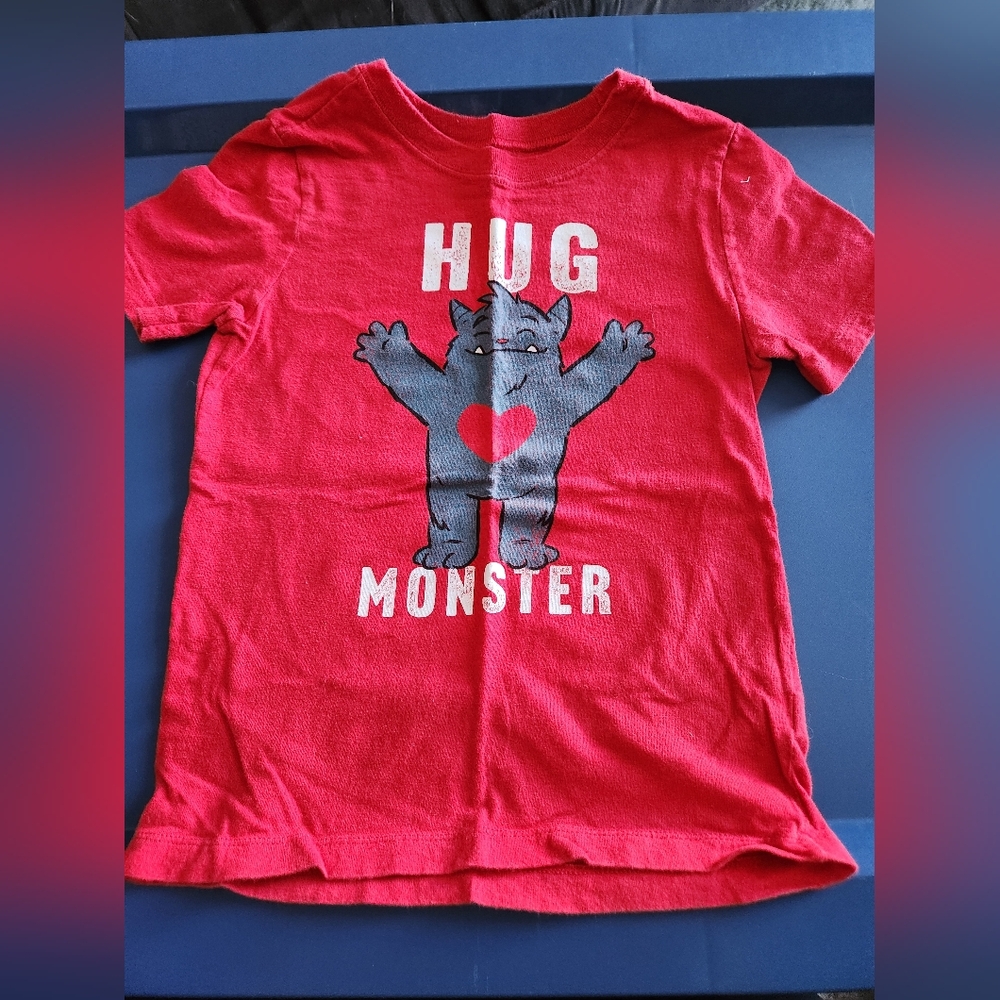 Carter's Hug Monster Valentine's Day Shirt, Red, 5T